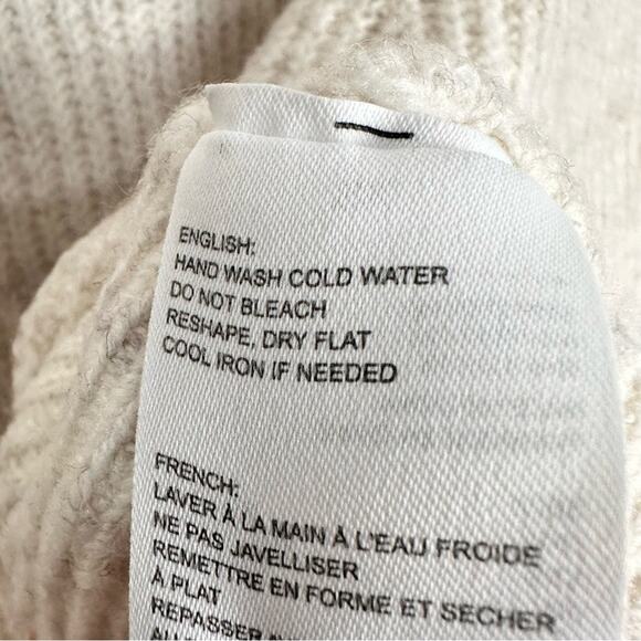 Sophie Rue Heathered Ivory Knit Henley Pullover Sweater Sz XS Classic Cozy - Picture 9 of 9